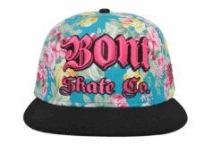 BONT Snapback Hat -Roller Skate Shop BontCap TealFlower2