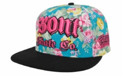 BONT Snapback Hat -Roller Skate Shop Bont Cap Teal Flower