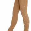 ChloeNoel - Over The Boot Skating Tights With Crystals (Light Tan)