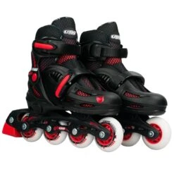 Crazy - 148 Adjustable Inline Skate - Black / Red -Roller Skate Shop Crazy 148black 2