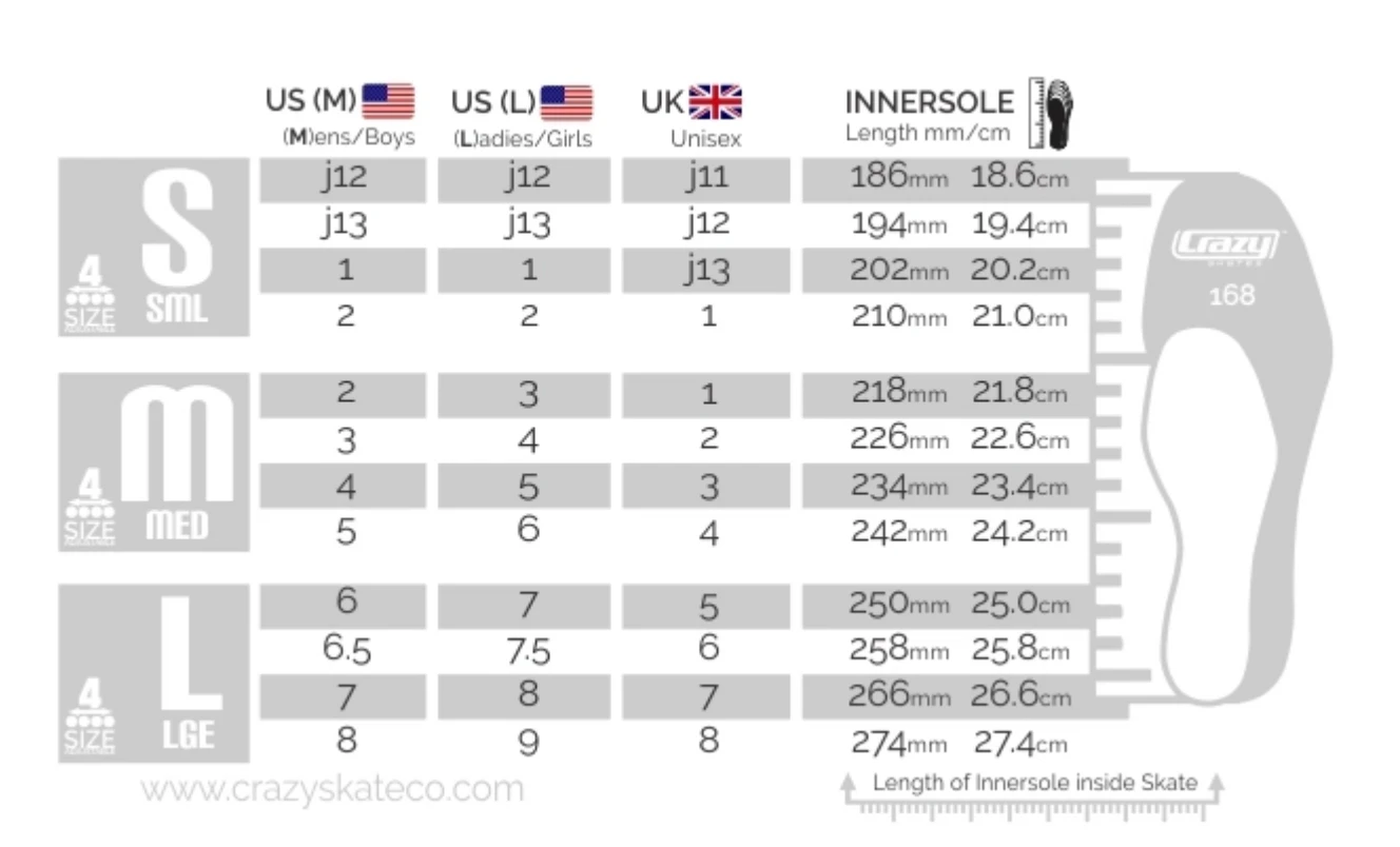 Crazy - 168 Adjustable Inline Skate - Blue 6 Crazy - 168 Adjustable Inline Skate - Blue - Image 6
