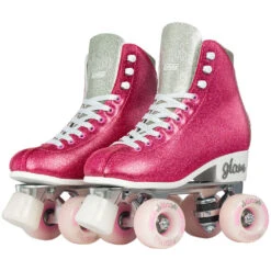 Crazy - Disco Glam - Retro Skates - Pink / Silver -Roller Skate Shop Crazy DiscoGlam Pink Silver 4