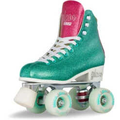 Crazy - Disco Glam - Retro Skates - Teal / Pink