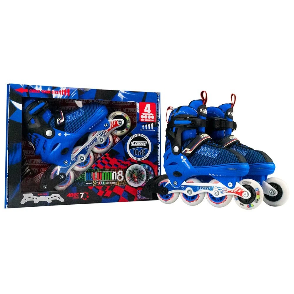Crazy - 168 Adjustable Inline Skate - Blue 5 Crazy - 168 Adjustable Inline Skate - Blue - Image 5