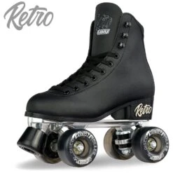 Crazy Retro Roller Skates - Adjustable -Roller Skate Shop CrazyRetro Black