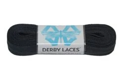 Derby Laces - Ultimate Waxed Laces -Roller Skate Shop DerbyLaces Waxed SolidBlack