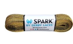 Derby Lace - Spark -Roller Skate Shop DerbyLaces Spark GoldandBlackStripe