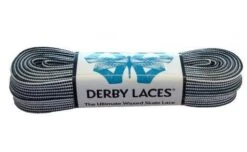 Derby Laces - Ultimate Waxed Laces -Roller Skate Shop DerbyWaxedLaces BlackandWhiteStripe