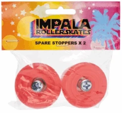 Impala - 2 Pack Stoppers - Red / Pink / Aqua / Holographic Glitter / Pastel Yellow / Rose Gold -Roller Skate Shop Impala 2PackStoppers Red Main