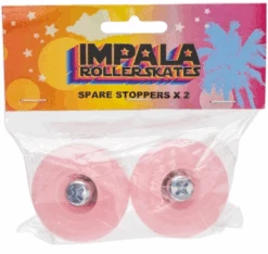Impala - 2 Pack Stoppers - Red / Pink / Aqua / Holographic Glitter / Pastel Yellow / Rose Gold -Roller Skate Shop Impala 2Stop Pink 1