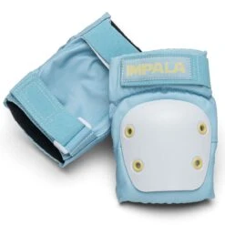 Impala Protective Set - Youth (Sky Blue / Yellow) -Roller Skate Shop Impala ProtectivePack SkyBlue Yellow Elbow