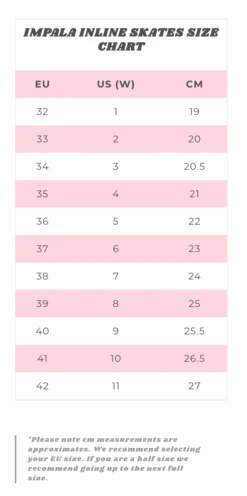 Impala - Lightspeed Inline Skate - Black / Fluoro -Roller Skate Shop ImpalaInlineSkatesSizeChart daec1803 f40c 4bc1 9b2d 369002dc3c3f