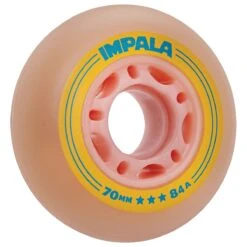 Impala Inline Skate Wheels (4-pack) -Roller Skate Shop ImpalaInlineWheels Pink Yellow 1