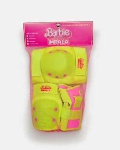 Impala Protective Set - Youth - (Barbie Bright Yellow) -Roller Skate Shop Impala Barbie ProtectiveSet 4