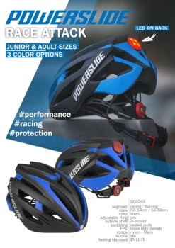 Powerslide Race Attack Helmet 11 Powerslide Race Attack Helmet -Roller Skate Shop PowerslideRacing RaceAttackblue 2019