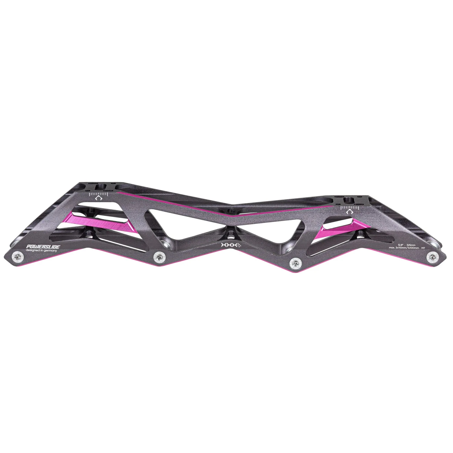Powerslide Triple X - Inline Speed Frame - 3x110/1x100 (Titanium Pink) 2 Powerslide Triple X - Inline Speed Frame - 3x110/1x100 (Titanium Pink) - Image 2