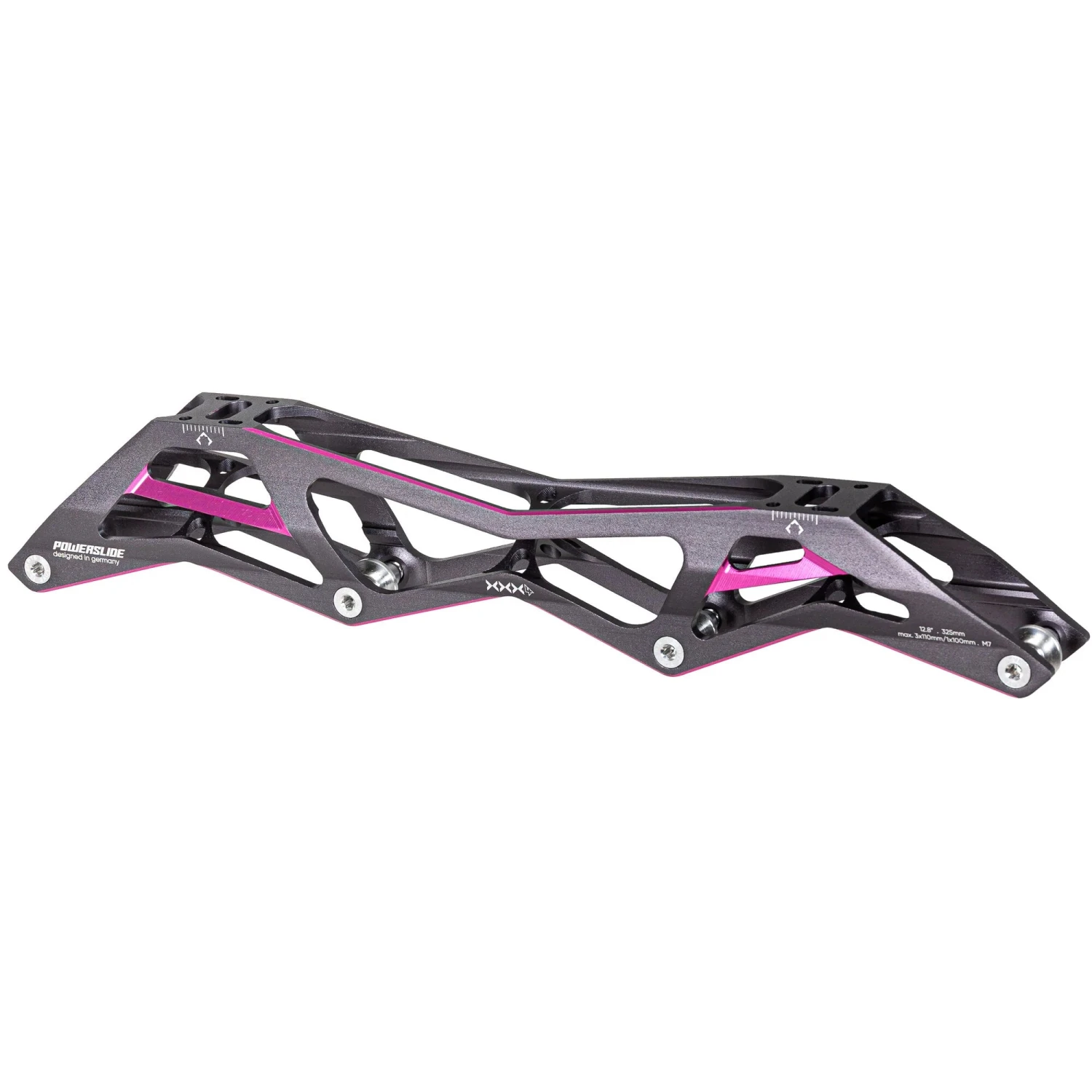 Powerslide Triple X - Inline Speed Frame - 3x110/1x100 (Titanium Pink) 1 Powerslide Triple X - Inline Speed Frame - 3x110/1x100 (Titanium Pink)