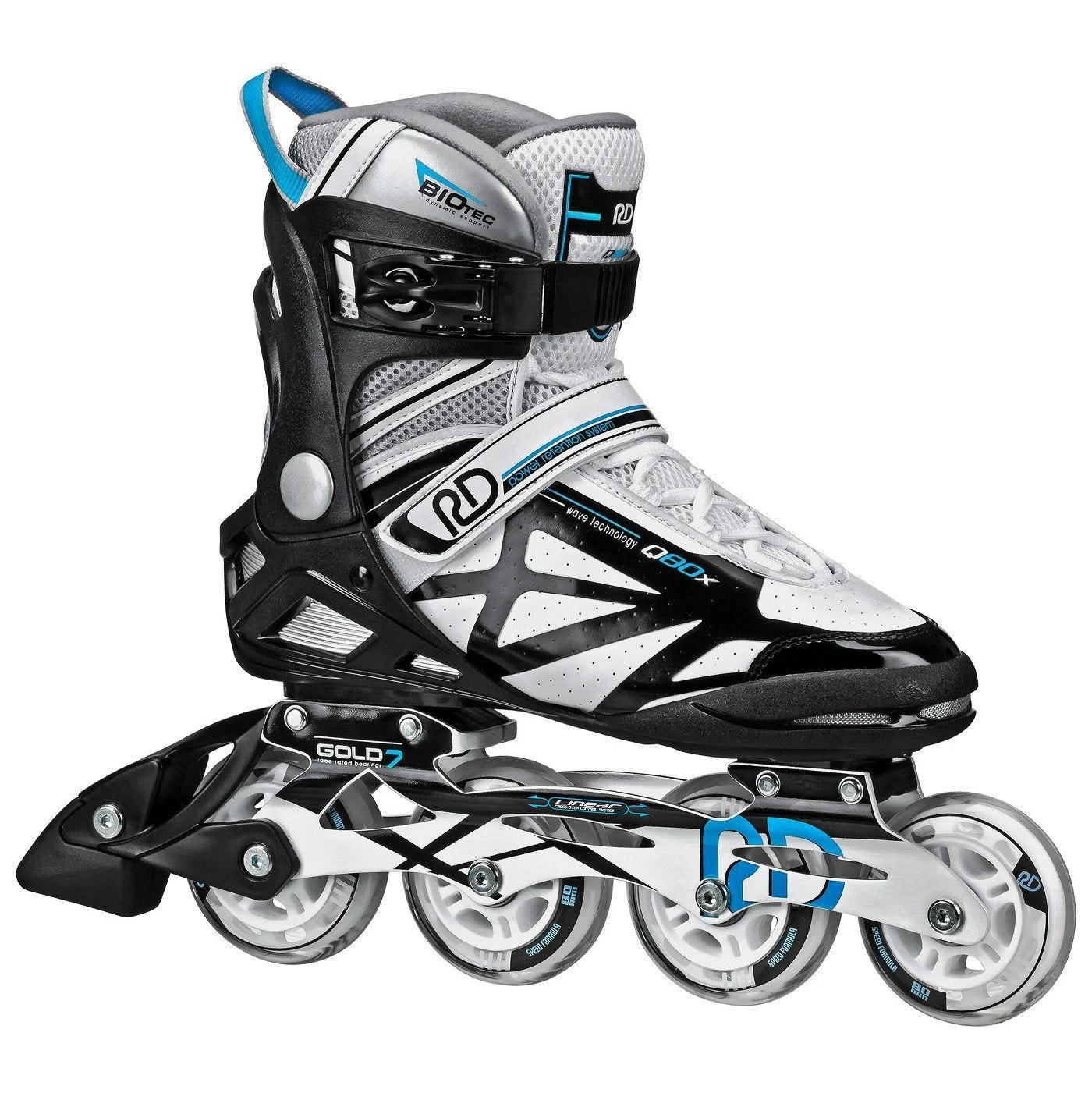 RDS - Aerio Q80X - Black/White/Blue - Inline Skates 1 RDS - Aerio Q80X - Black/White/Blue - Inline Skates