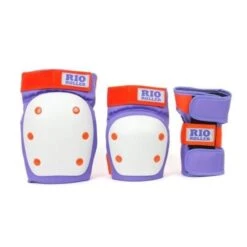 Rio Roller - Triple Pad Set - Purple/Orange -Roller Skate Shop Rio Roller pad set orange purple