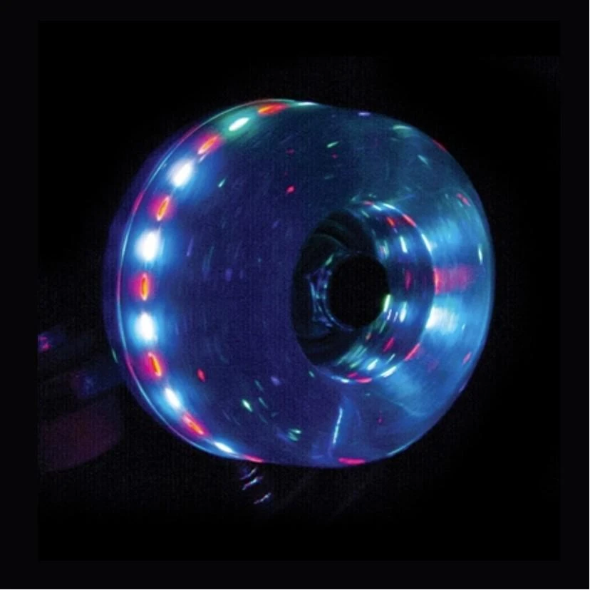 Rio Roller - Light-Up Wheels (4-pack) - Blue Glitter 2 Rio Roller - Light-Up Wheels (4-pack) - Blue Glitter - Image 2