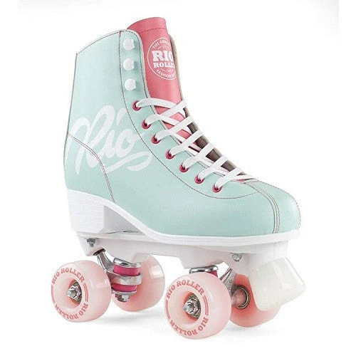 Rio Roller - Script Skates - Teal / Coral 1 Rio Roller - Script Skates - Teal / Coral