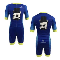 Roadstar - Kids Skull Training Skin Suit - (Blue Or Pink) -Roller Skate Shop Roadstar BlueKidsSkull 1
