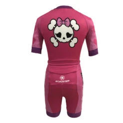 Roadstar - Kids Skull Training Skin Suit - (Blue Or Pink) -Roller Skate Shop Roadstar PinkKidsSkull 2