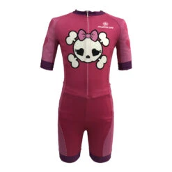 Roadstar - Kids Skull Training Skin Suit - (Blue Or Pink) -Roller Skate Shop Roadstar PinkKidsSkull 3