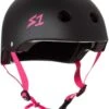 S-One Lifer Helmet - Matte Black With Pink Straps