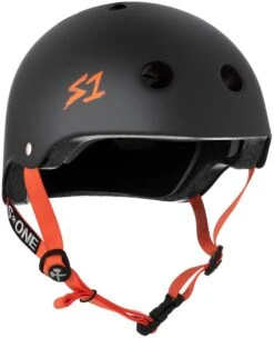 S-One Lifer Helmet - Matte Black With Orange Straps