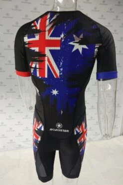 Sk8House - AUS Flag Design - Pro Aero Skin Suit -Roller Skate Shop Sk8House AUSFlagSkinsuit actual1
