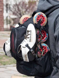 SS - Inline Speed Skating Backpack - Black 7 SS - Inline Speed Skating Backpack - Black -Roller Skate Shop SkatingStart SkateBagSpeed Black 4