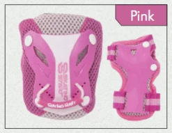 SS - Kids Pro Protective Pads Set 5 SS - Kids Pro Protective Pads Set -Roller Skate Shop SkatingStartProtectionSet Pink