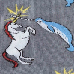 SOCK IT TO ME - Unicorn Vs. Narwhal Crew Socks -Roller Skate Shop Sockittome unicorn narwhal 2