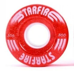Red Glitter Starfire Wheels - Indoor / Outdoor - (8 Pack)
